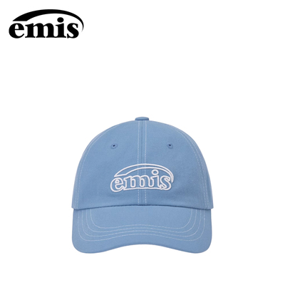 韩国emis帽子女鸭舌帽棒球帽时尚男大头围秋冬2024新款百搭天蓝色
