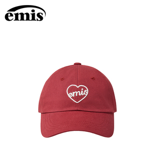 emis爱心帽子女心形棒球帽红色鸭舌帽男款软顶休闲户外运动防晒
