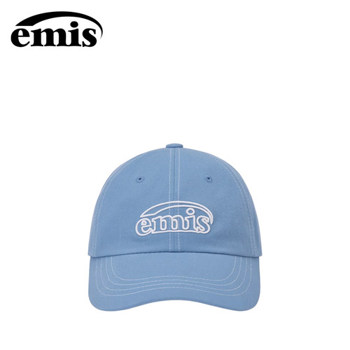 韩国emis帽子女鸭舌帽棒球帽时尚男大头围秋冬2024新款百搭天蓝色