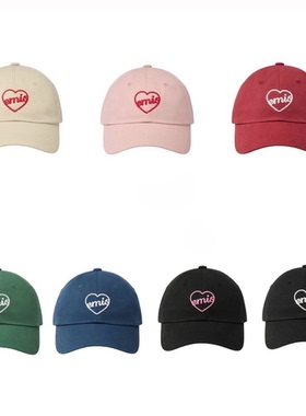 EMIS韩国品牌2025新款爱心镂空刺绣鸭舌帽棒球帽明星同款时尚帽子