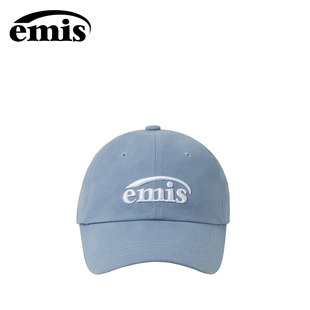 emis帽子新标经典棒球帽金秋天同款浅蓝色鸭舌帽休闲运动简约百搭
