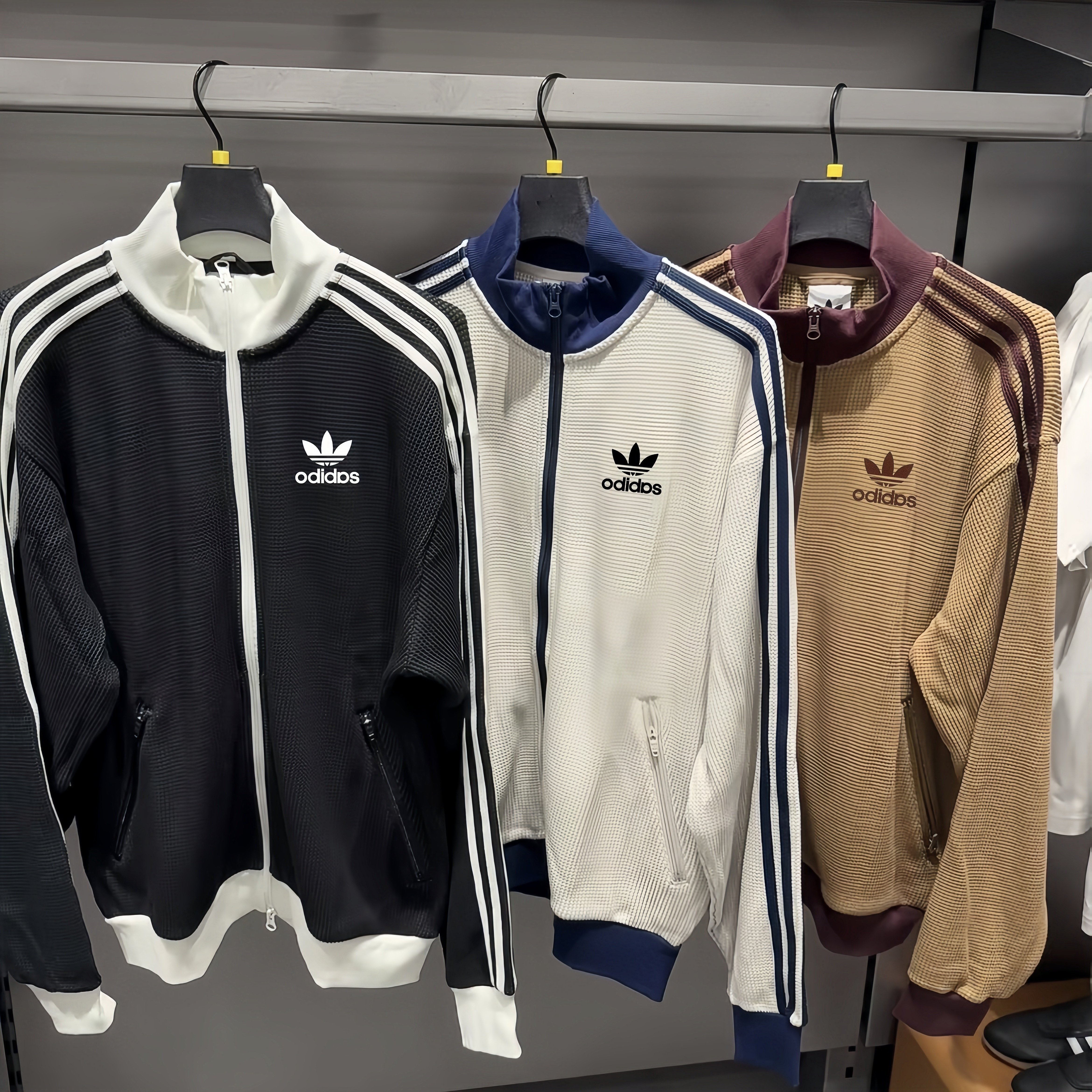宋雨琦同款休闲外套男女春秋季华夫格刺绣情侣运动宽松夹克JW0109