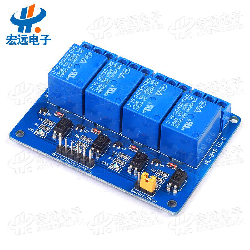 4路继电器模块 低电平触发5v12v24v光耦隔离5vPLC驱动器控制板模,电子元器件市场,开发板/学习板/评估板/工控板,淘宝优惠券,粉丝福利购,淘宝优惠卷