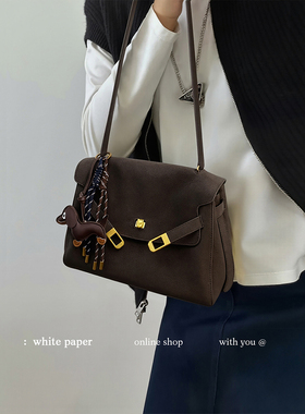 原创·ONER DAY 茶雾叙 复古通勤公文包包女2026新款手提单肩斜挎