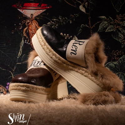 真皮包头半拖鞋女外穿2025新款