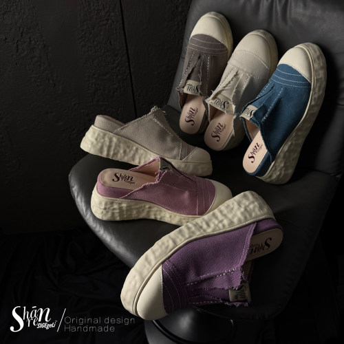 一脚蹬懒人包头半拖鞋