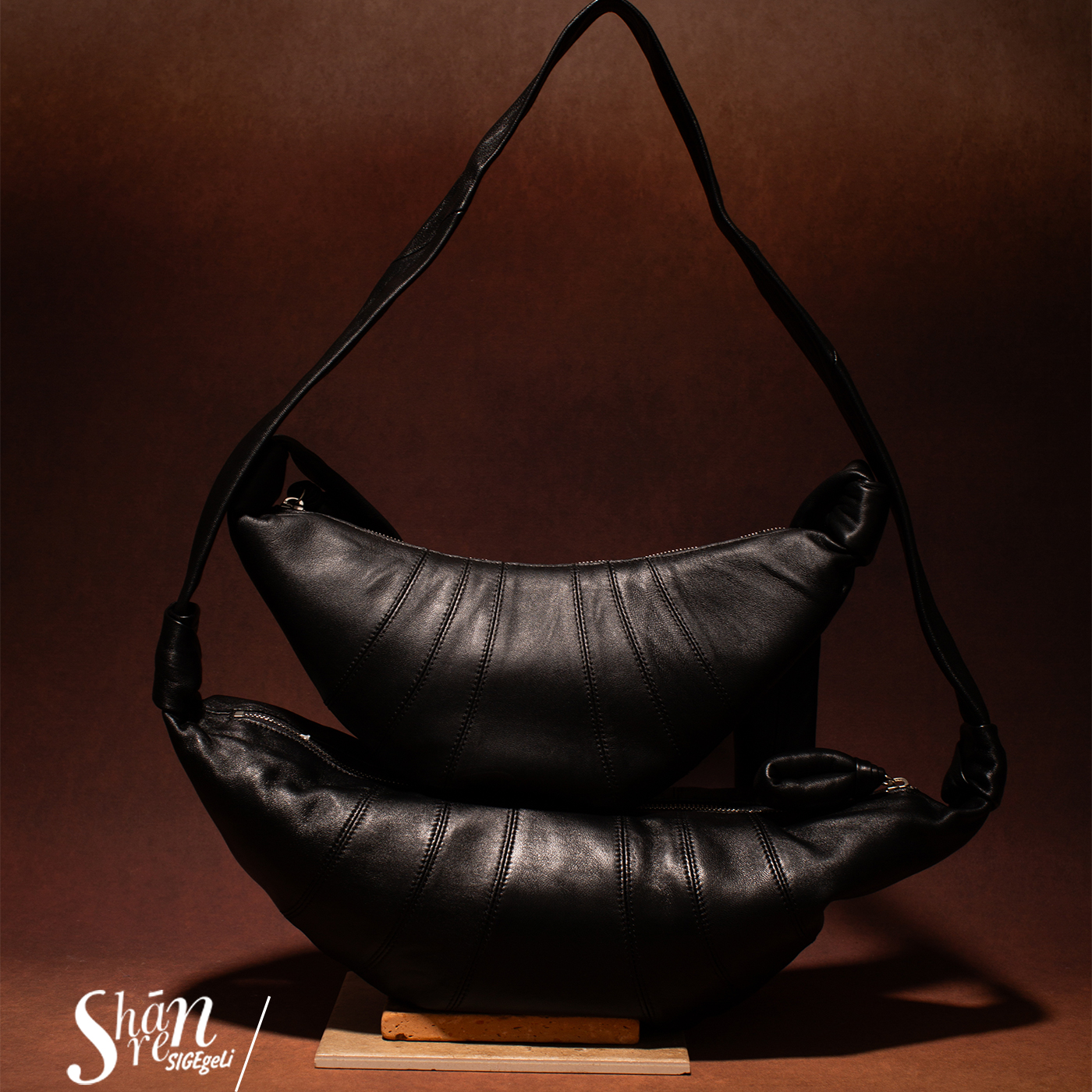 ShānRen定制羊皮小众通勤斜跨包