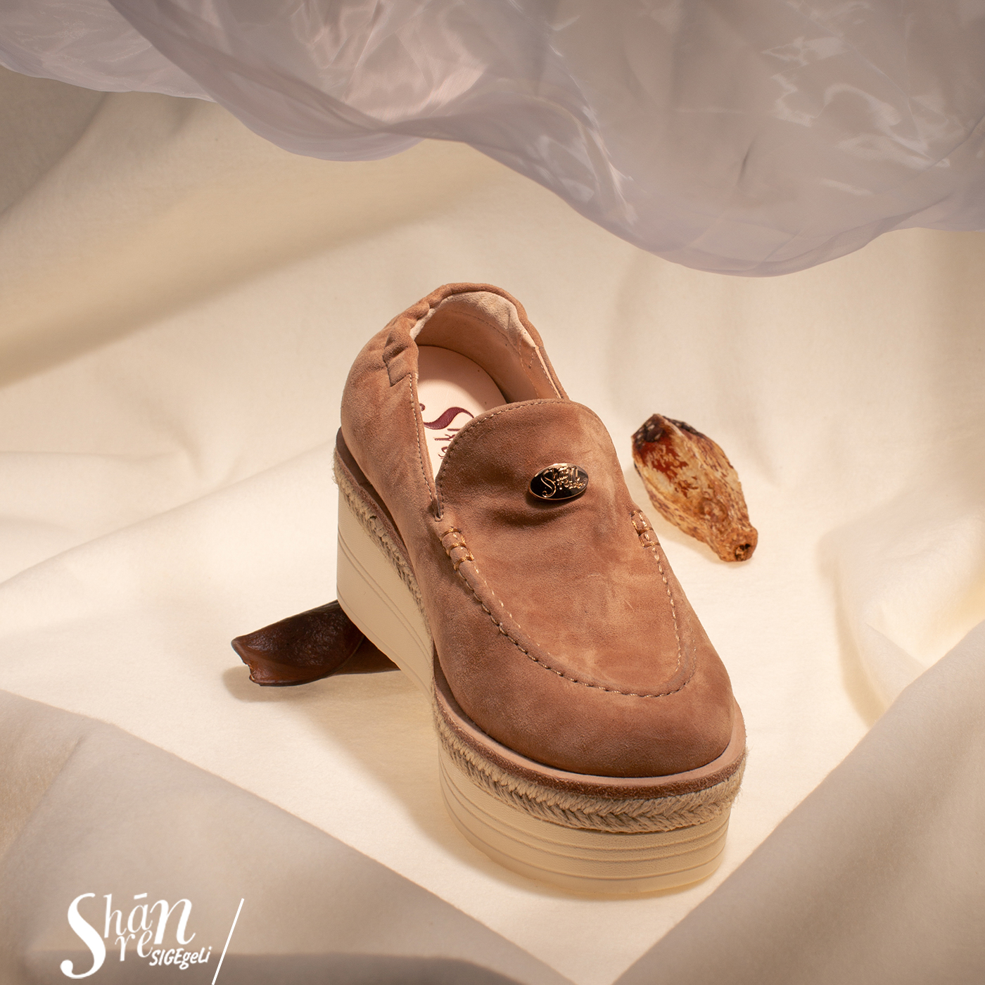 ShānRen原创 &ldquo至情 一脚蹬厚底乐福鞋女老钱风小皮鞋女