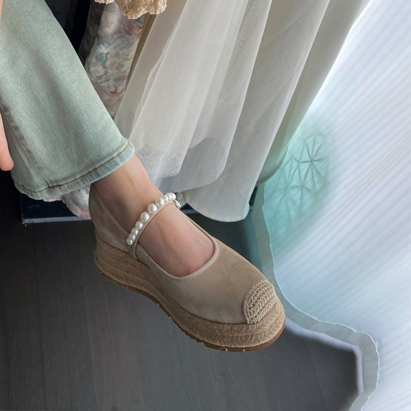 珍珠单鞋ShānRen浅口法式复古