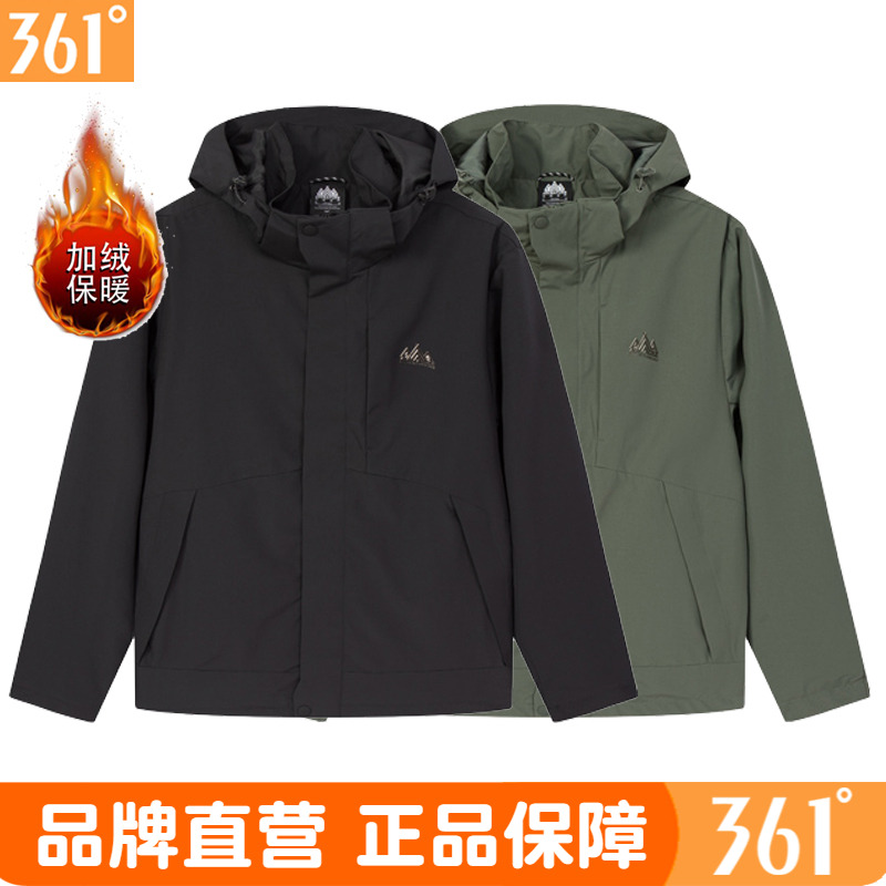 361男防水绒里风衣连帽新品2025