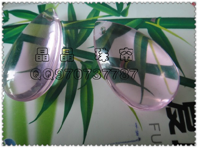 客厅卧室鞋柜珠帘成品玄关门帘隔断装饰帘水晶珠-粉色吊坠