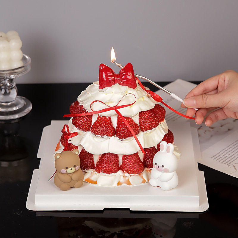 2026情人节PU红色蝴蝶结蛋糕装饰品摆件浪漫熊兔甜品烘焙装扮插件,节庆用品/礼品,节日装扮用品,淘宝优惠券,粉丝福利购,淘宝优惠卷