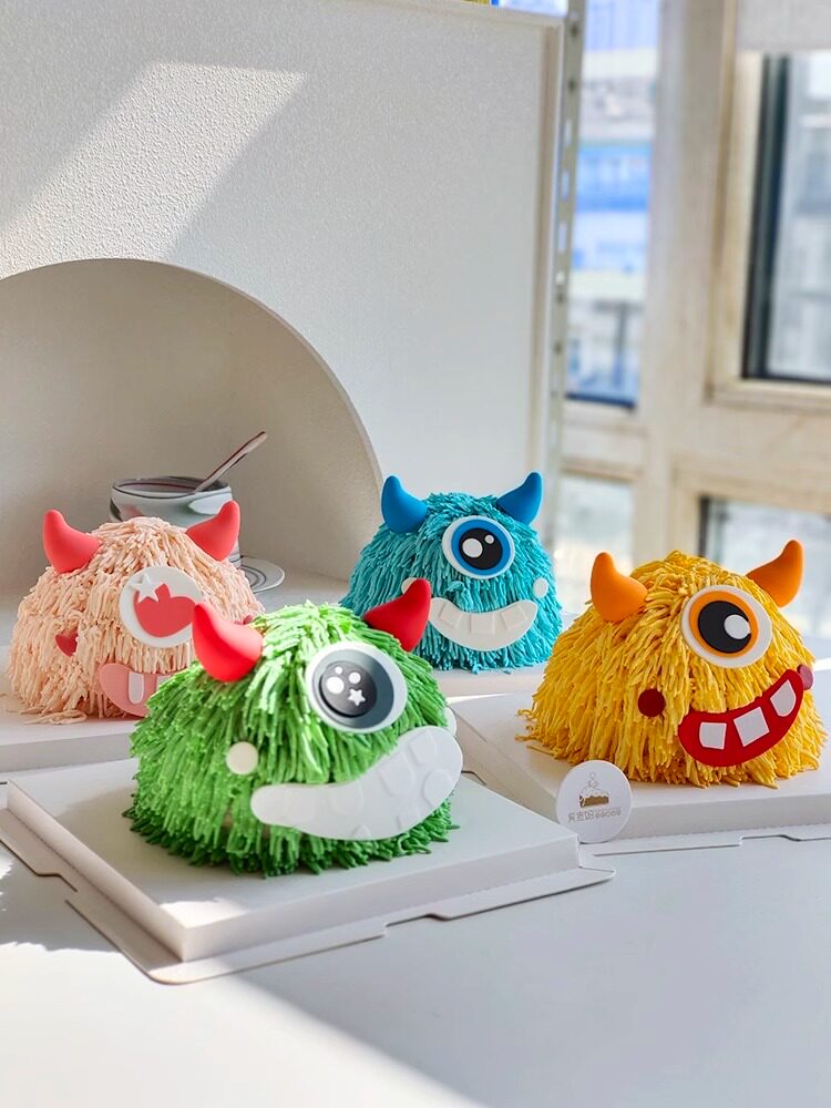 万圣节蛋糕装饰摆件网红可爱眼睛小怪物嘴怪兽派对烘焙甜品台插件