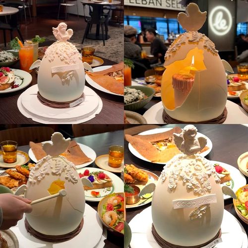 小红书网红生日蛋糕装饰破壳日
