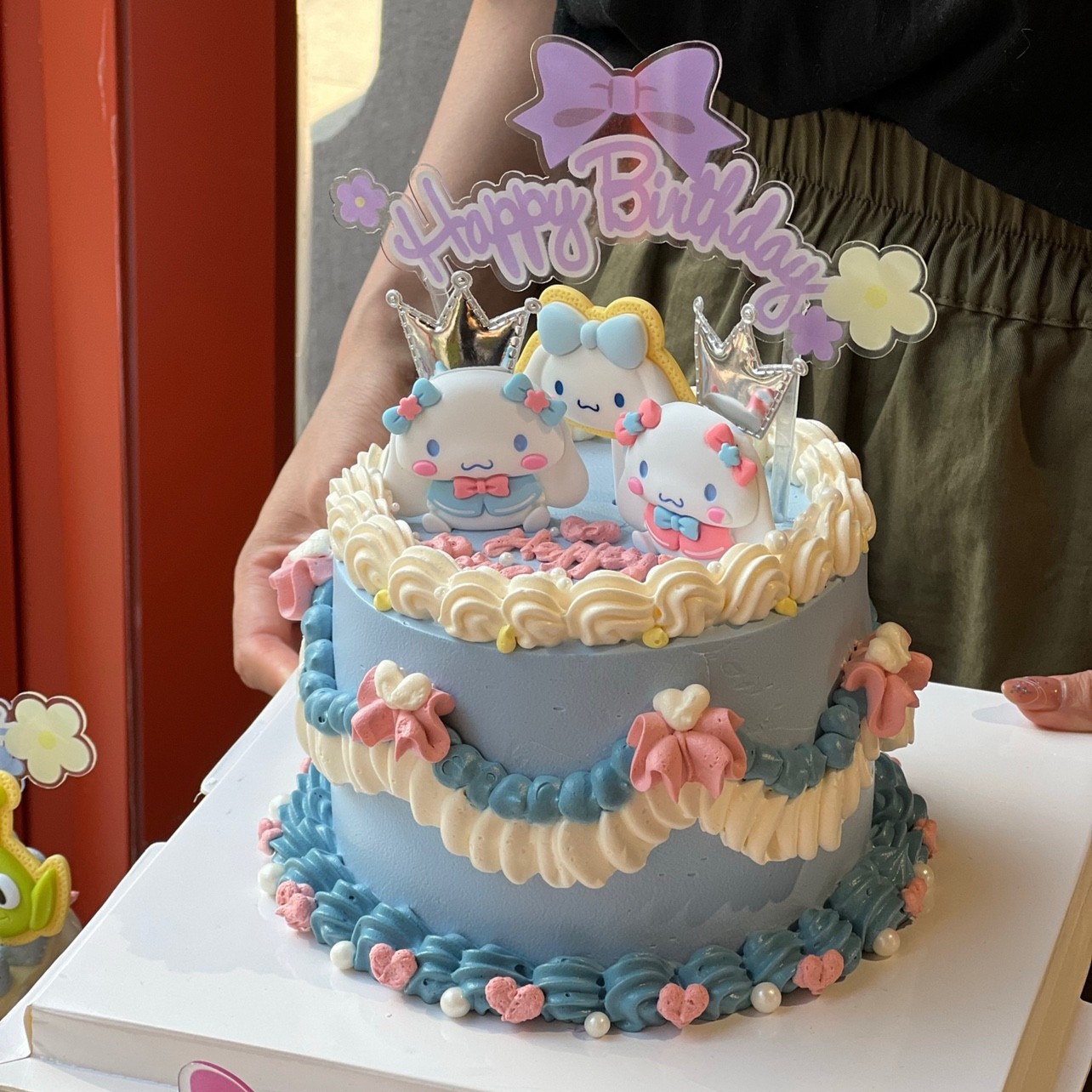 ins风卡通玉桂狗美乐蒂库洛米仿树脂蛋糕装饰摆件可爱生日插件