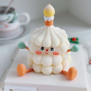 饰摆件可爱简约软胶蜡烛小脚丫表情生日甜品插件 网红ins风蛋糕装