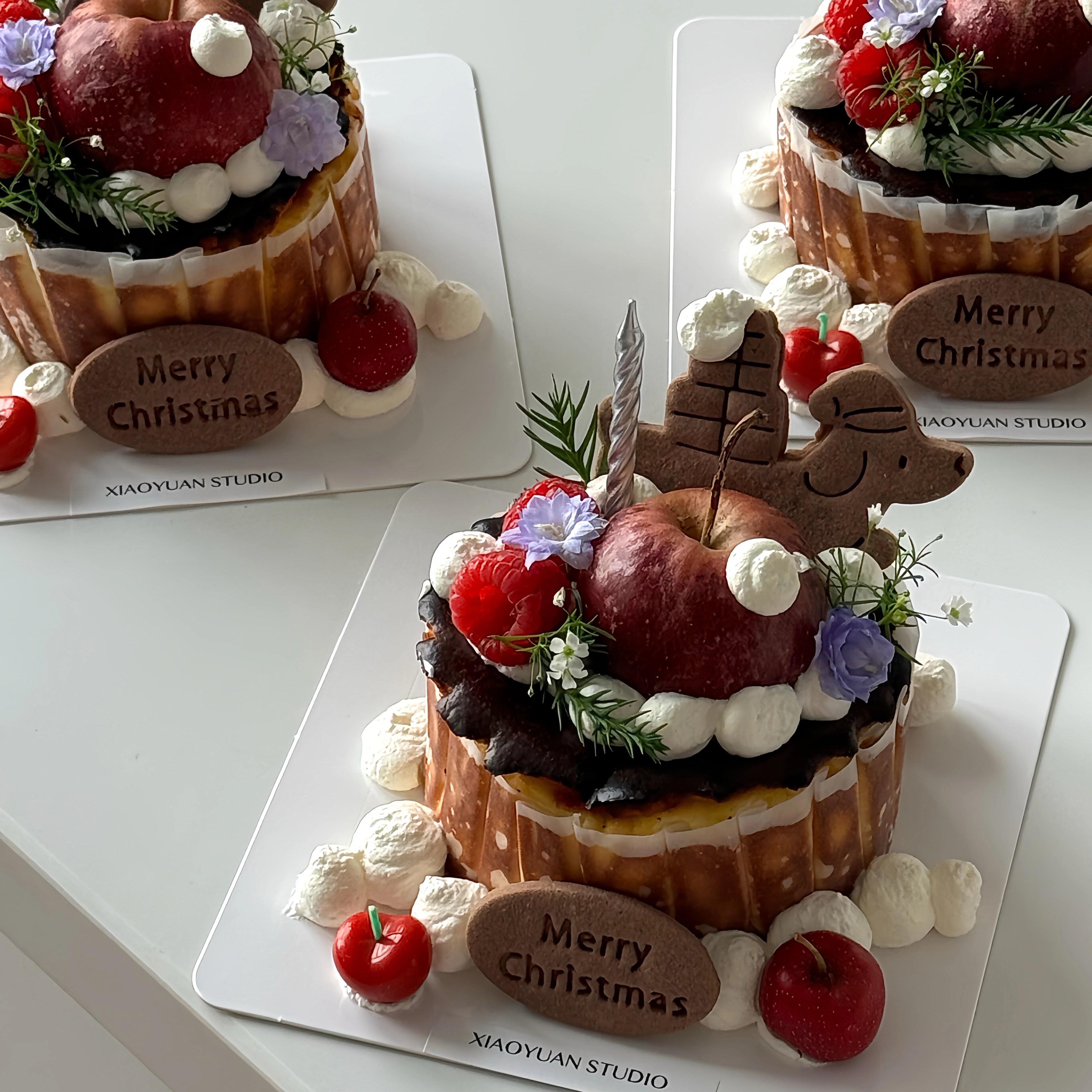 2025圣诞节字母饼干蛋糕装饰摆件圣诞快乐饼干甜品烘焙装扮插件