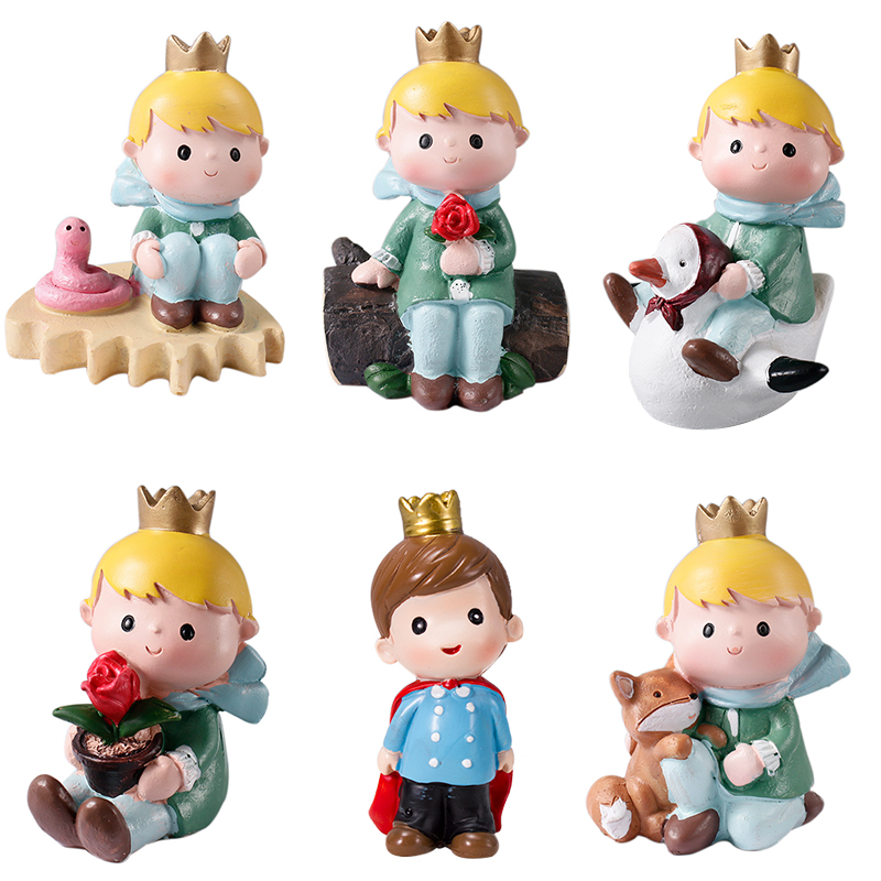 男孩周岁宝宝小王子蛋糕装饰摆件