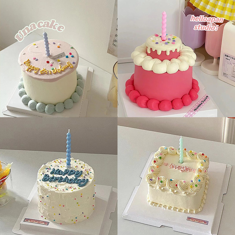 小红书同款扭扭螺纹蜡烛生日蛋糕装饰插件浪漫马卡龙心旋曲线配件,节庆用品/礼品,节日装扮用品,淘宝优惠券,粉丝福利购,淘宝优惠卷