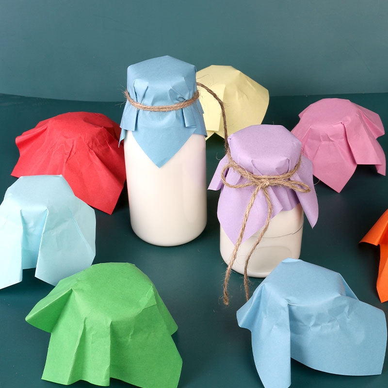 布丁杯彩色封口纸包装纸装饰