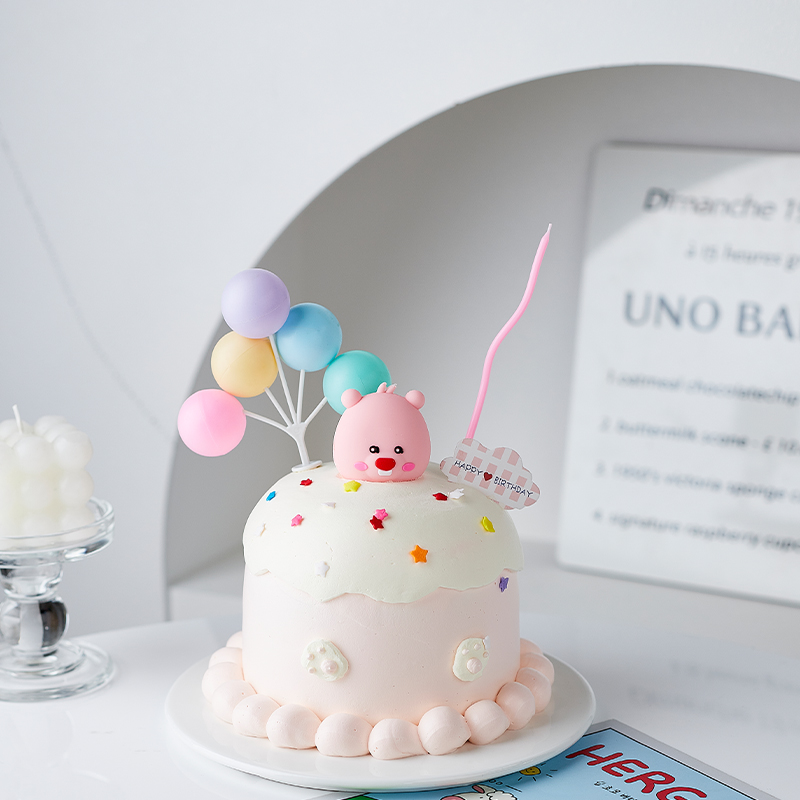 露比蛋糕装饰摆件小海狸loopy