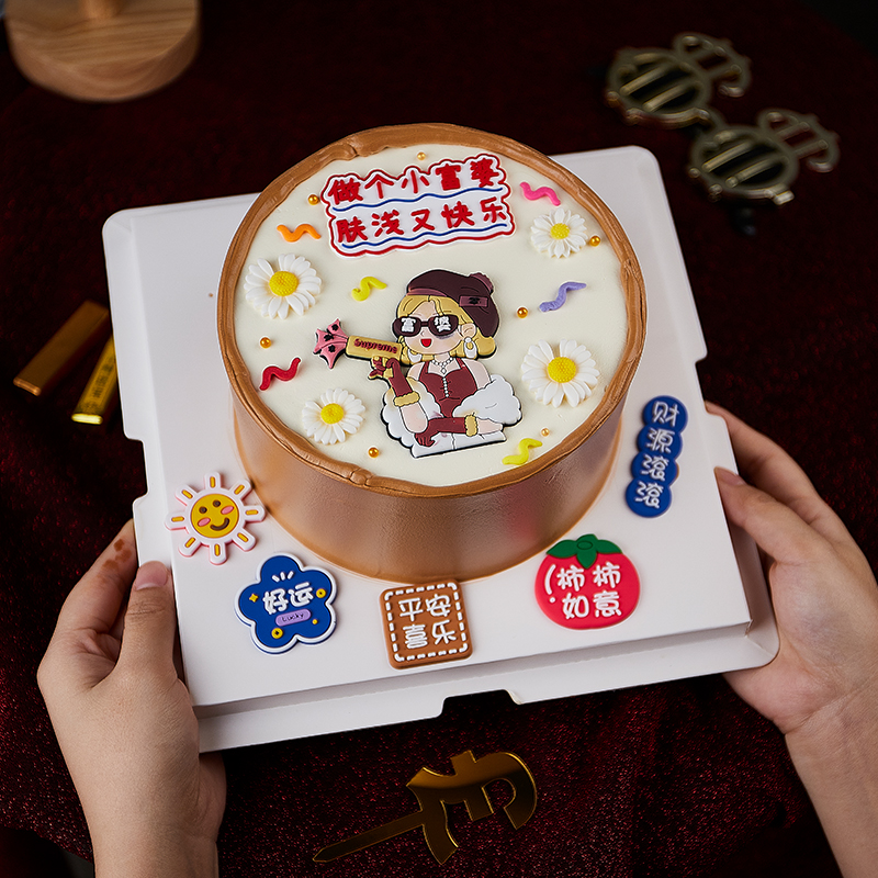 软胶富婆蛋糕装饰摆件