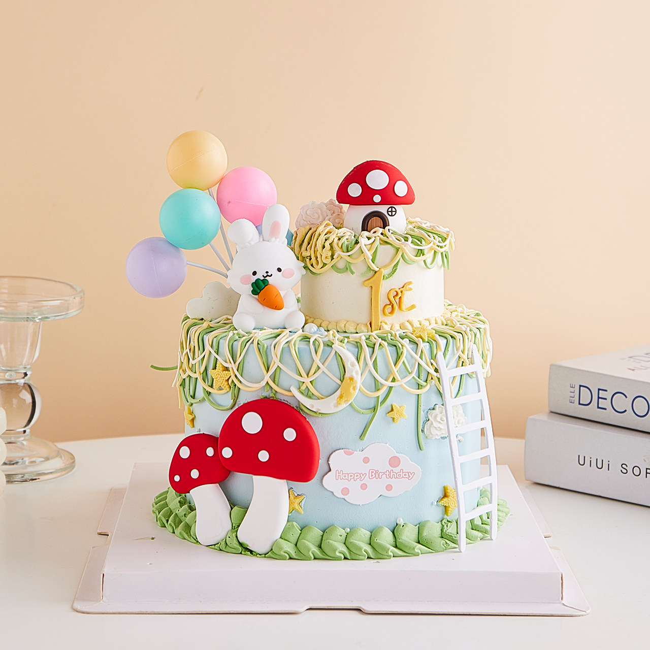 小兔子蛋糕装饰摆件田园风胡萝卜蘑菇兔宝宝周岁生日烘焙插牌插件,节庆用品/礼品,节日装扮用品,淘宝优惠券,粉丝福利购,淘宝优惠卷