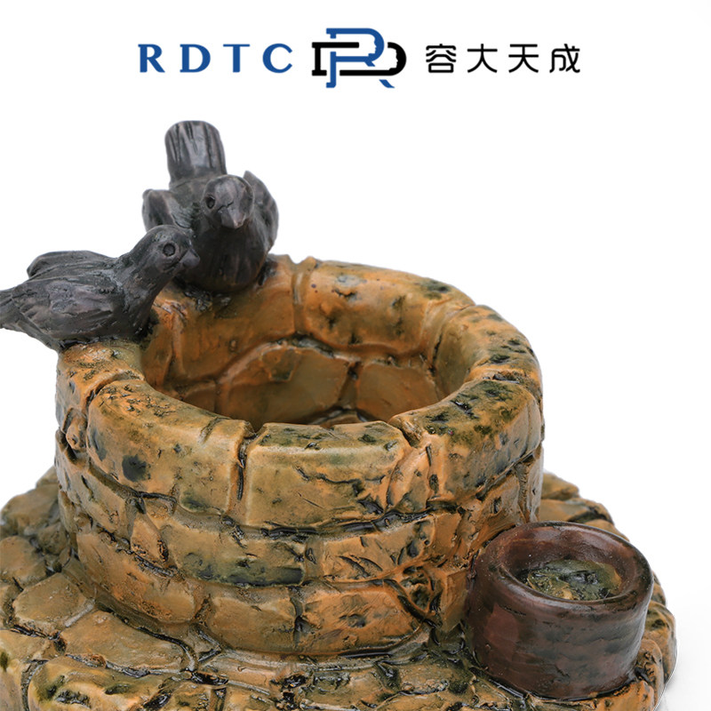 [RONGDA 2020 오리지널 모래 세트] 소원을 빌며 새 분지 모델 수지 시뮬레이션 심리 모래 테이블 마이크로 조경 장식품