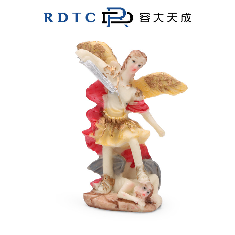 RONG DATIANCHENG 심리 상담 샌드 박스 게임 샌드 박스 안뜰 치료 캐릭터 모델 장식 장난감 칼을 휘두르는 천사