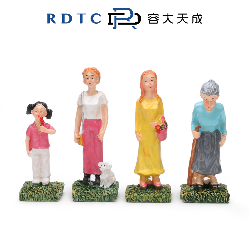 容大天成 沙盘游戏沙具心理人物从孩童到老人人生蜕变【4件套】