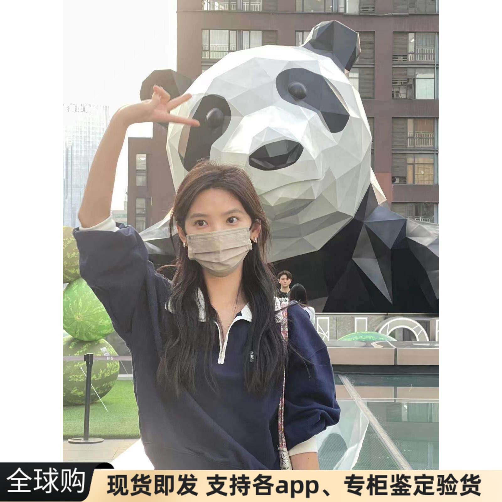 韩国grovepolo半开领套头卫衣
