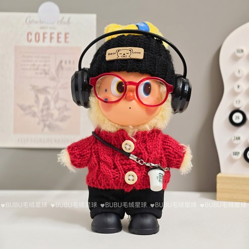 WHYSOSERIOUS星星人彩虹豆丁搪胶玩偶娃衣美拉德毛衣毛绒挂件衣服