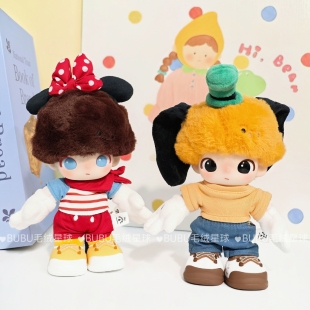 可站立dimoo world迪士尼搪胶高飞米妮米奇娃鞋子娃衣配饰运动鞋