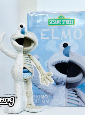 【Bang】现货 MIGHTY JAXX 芝麻街 ELMO白色限定潮玩手办礼物摆件