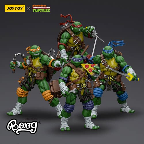 JOYTOY暗源忍者神龟1/18手办摆件