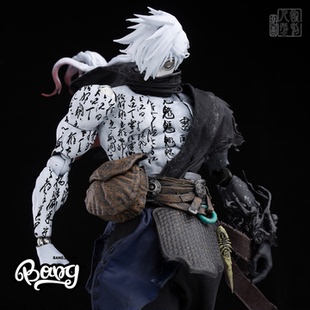 蚀刻人型 毒巫 张青 预售 书法版 12可动武士人偶手办 Bang