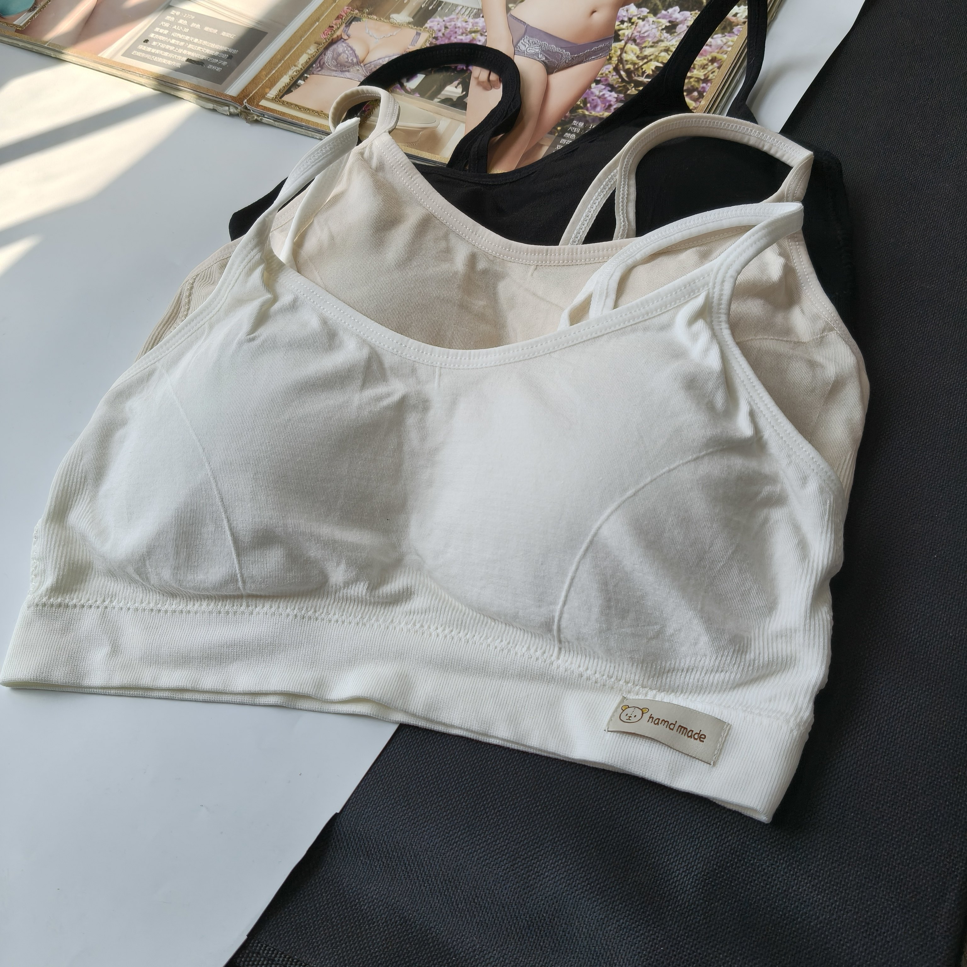 2025新款全固定杯少女学生裹胸小胸舒适乳胶内衣运动吊带美背薄杯,女士内衣/男士内衣/家居服,文胸,淘宝优惠券,粉丝福利购,淘宝优惠卷