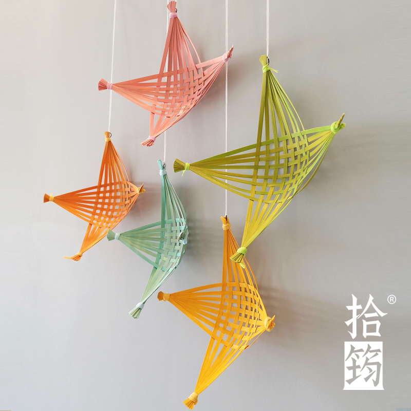 五彩莲花竹编材料包果盘亲子手工DIY 儿童工艺品制作幼儿园 非遗,特色手工艺,竹编/竹雕,淘宝优惠券,粉丝福利购,淘宝优惠卷