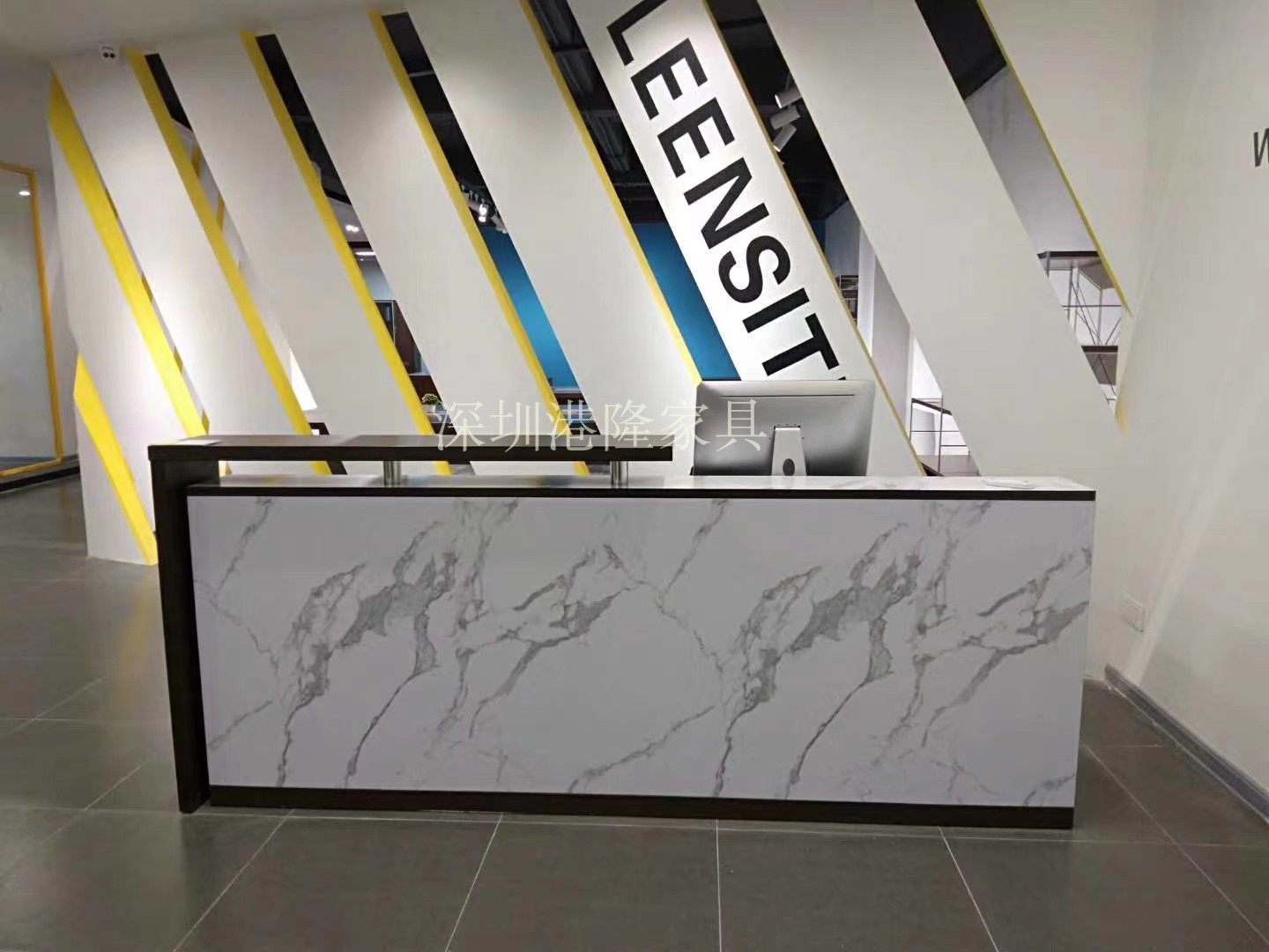 前台 接待台 办公家具时尚前台迎宾台简约收银台咨询台 烤漆前台