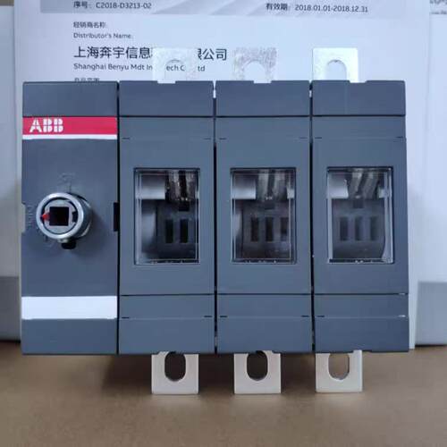 ABB隔离开关OT250E03P负荷开关柜门操作隔离 含加长杆及操作手柄