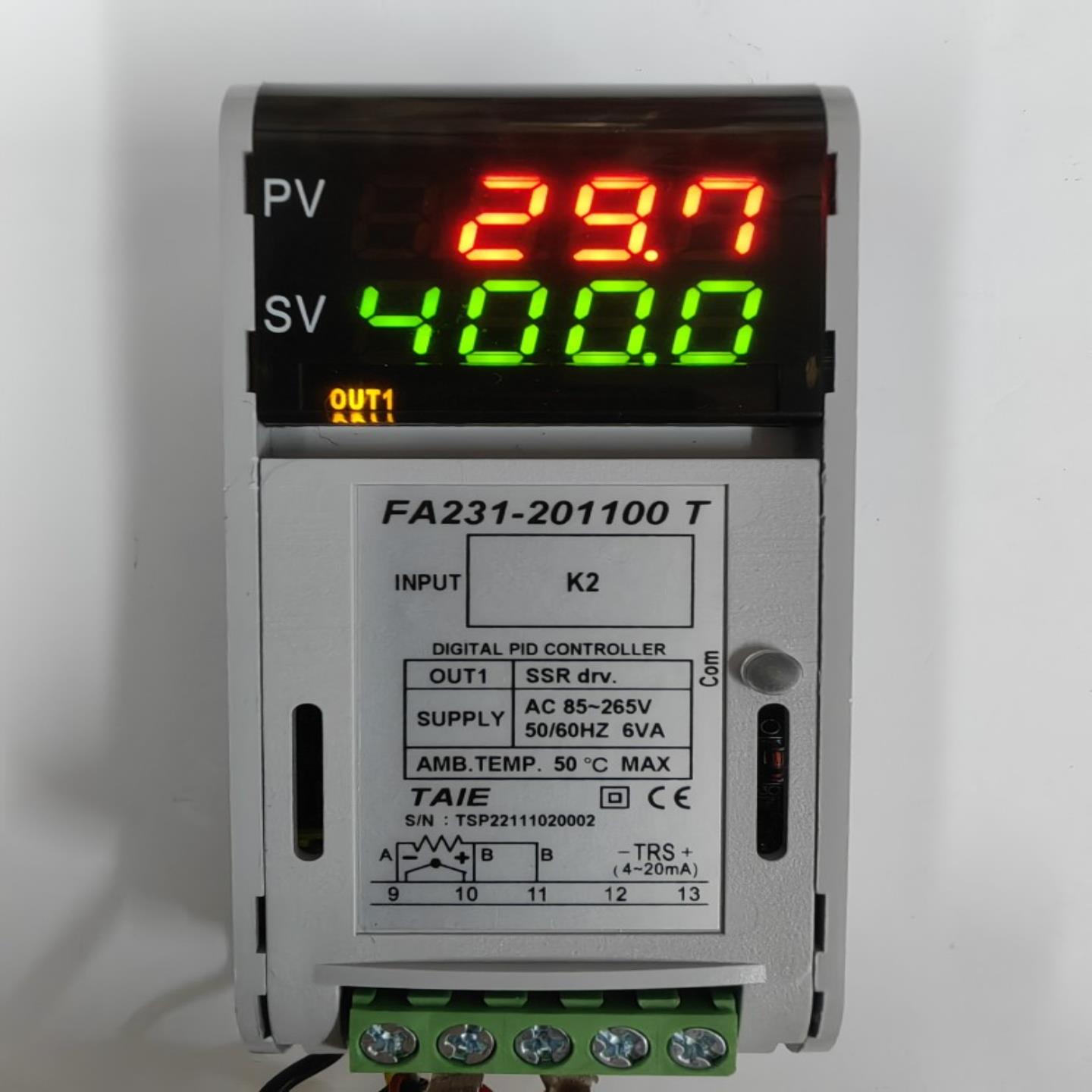 TAIE台湾台仪 FA231-201100 T 导轨式温控器 FA231 FA211 FA251