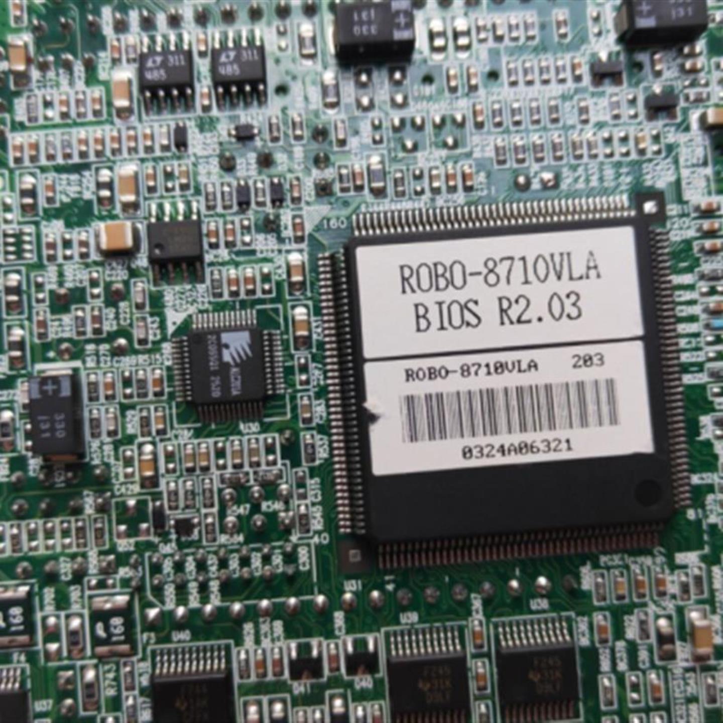 台湾瑞传ROBO-8710VLA BIOS R203 478针工控主板送CPU内存测试好