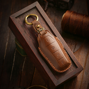 真皮比亚迪汉车钥匙套方程豹5海豚鸥宋plus秦dmi元pro唐max驱逐舰