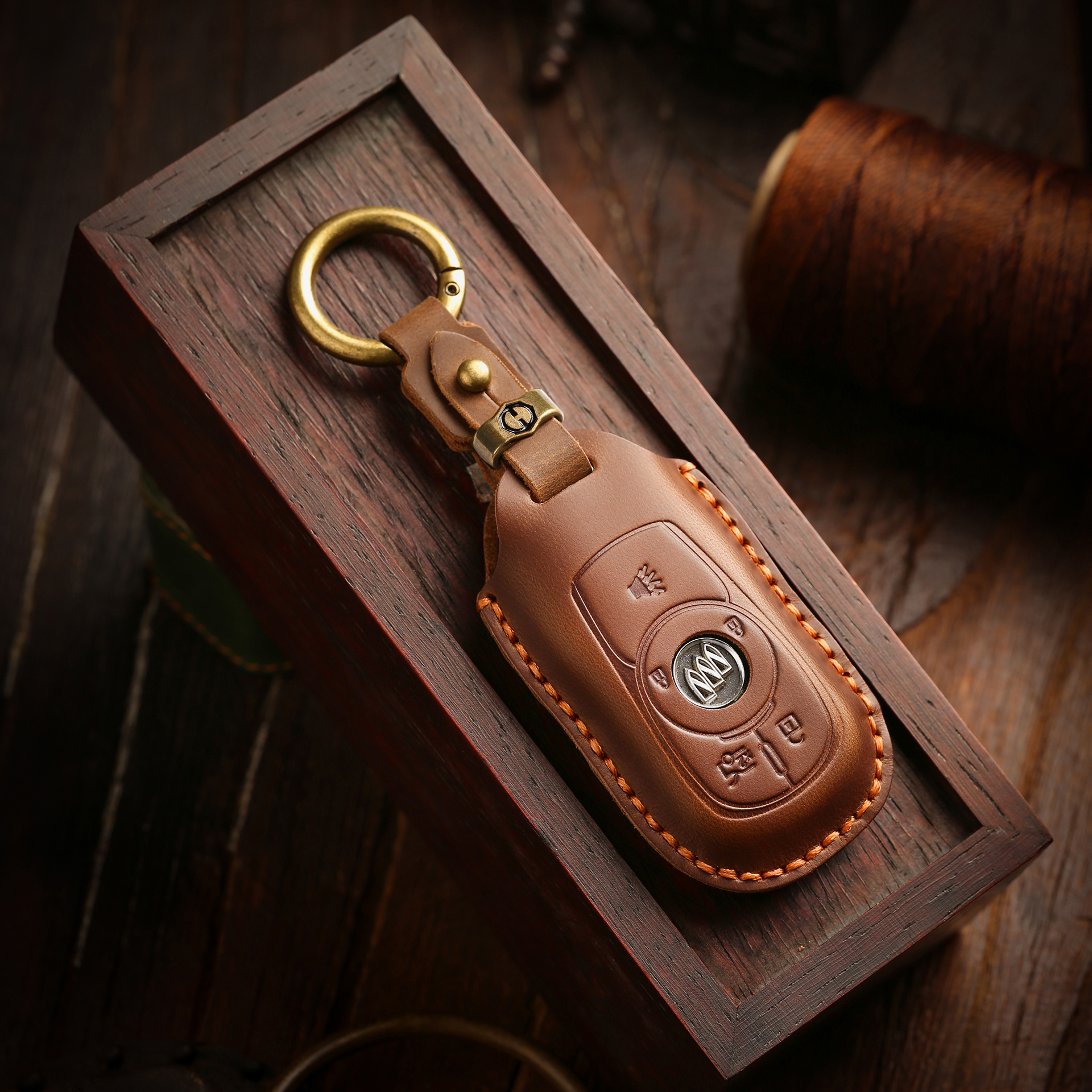 头层牛皮别克官方定制钥匙套