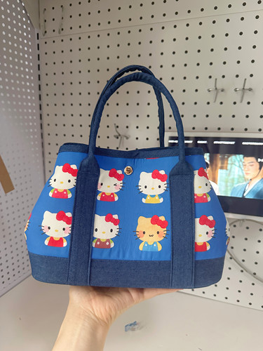 Kitty中古布料手作手提包托特包花园托特包