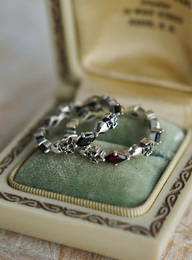 睡莲生生世世 原创设计925纯银无限循环星球马眼元素戒指个性指环