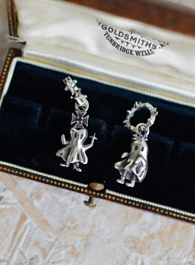 睡莲生生世世 原创设计925纯银幽灵元素吊坠小众个性童趣复古挂坠