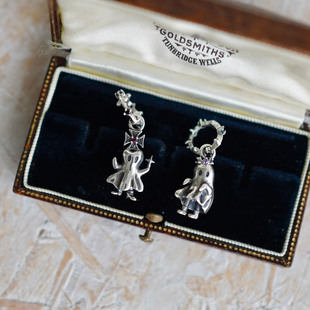 睡莲生生世世 原创设计925纯银幽灵元素吊坠小众个性童趣复古挂坠