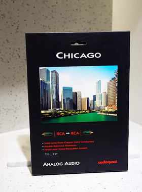 美国audioquest/线圣AQ Chicago芝加哥音频线2RCA转2RCA双莲花信