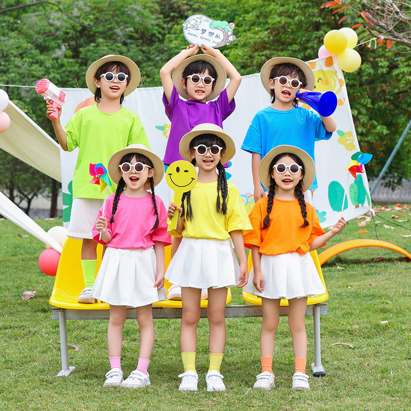 六一儿童演出服小学生运动会毕业照孩子的天空表演服糖果色蓬蓬裙